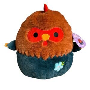 Squishmallows Reed Rooster 12” Soft Teal Brown Farm Yard Chicken Bird Plush
